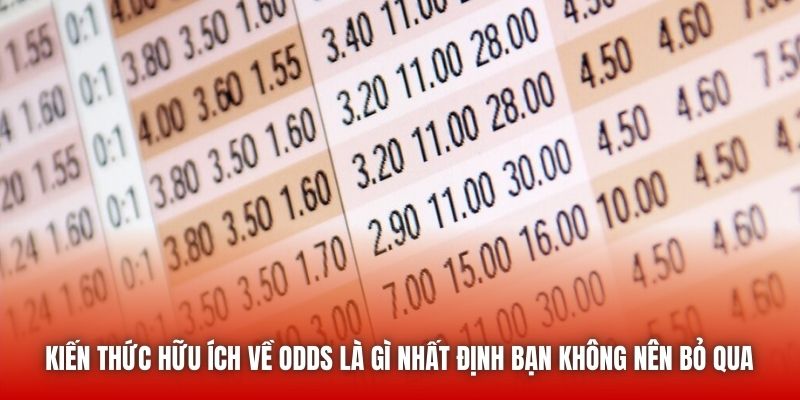 Kiến thức hữu ích về odds là gì nhất định bạn không nên bỏ qua